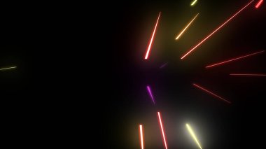 Parlayan Parçacıklar Akıyor Çok Renkli Rays dizgileri Arkaplan resimleme arkaplanı.