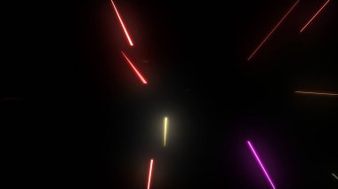 Parlayan Parçacıklar Akıyor Çok Renkli Rays dizgileri Arkaplan resimleme arkaplanı.