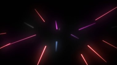 Parlayan Parçacıklar Akıyor Çok Renkli Rays dizgileri Arkaplan resimleme arkaplanı.