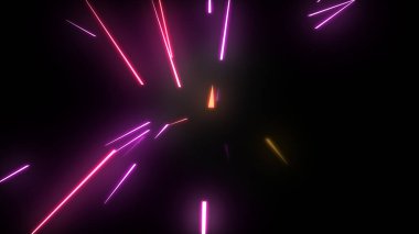 Parlayan Parçacıklar Akıyor Çok Renkli Rays dizgileri Arkaplan resimleme arkaplanı.