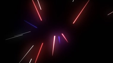 Parlayan Parçacıklar Akıyor Çok Renkli Rays dizgileri Arkaplan resimleme arkaplanı.