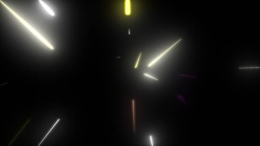 Parlayan Parçacıklar Akıyor Çok Renkli Rays dizgileri Arkaplan resimleme arkaplanı.