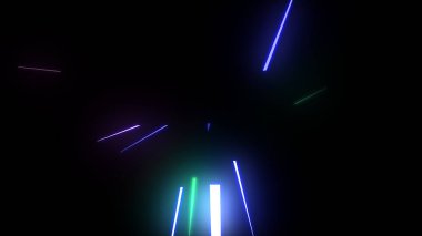 Parlayan Parçacıklar Akıyor Çok Renkli Rays dizgileri Arkaplan resimleme arkaplanı.