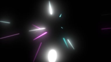 Parlak çoklu renk neon parçacıkları parlayan sicim akışı, web tasarımınız, başlıklarınız, başlıklarınız ve metinleriniz için renkli arkaplan resimleme arkaplanı.