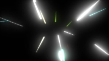 Parlak çoklu renk neon parçacıkları parlayan sicim akışı, web tasarımınız, başlıklarınız, başlıklarınız ve metinleriniz için renkli arkaplan resimleme arkaplanı.