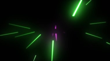 Parlak çoklu renk neon parçacıkları parlayan sicim akışı, web tasarımınız, başlıklarınız, başlıklarınız ve metinleriniz için renkli arkaplan resimleme arkaplanı.