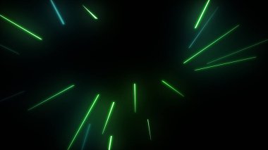 Parlak çoklu renk neon parçacıkları parlayan sicim akışı, web tasarımınız, başlıklarınız, başlıklarınız ve metinleriniz için renkli arkaplan resimleme arkaplanı.