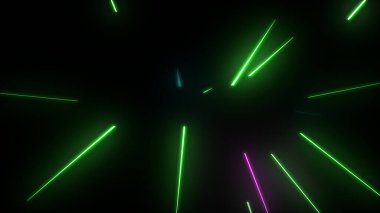 Parlak çoklu renk neon parçacıkları parlayan sicim akışı, web tasarımınız, başlıklarınız, başlıklarınız ve metinleriniz için renkli arkaplan resimleme arkaplanı.