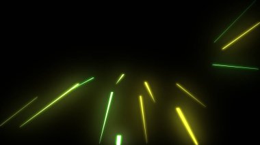 Parlak çoklu renk neon parçacıkları parlayan sicim akışı, web tasarımınız, başlıklarınız, başlıklarınız ve metinleriniz için renkli arkaplan resimleme arkaplanı.