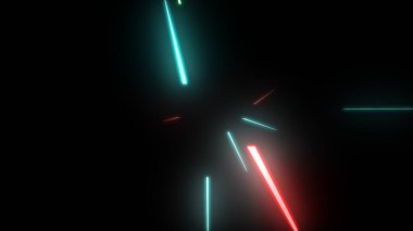 Parlak çoklu renk neon parçacıkları parlayan sicim akışı, web tasarımınız, başlıklarınız, başlıklarınız ve metinleriniz için renkli arkaplan resimleme arkaplanı.