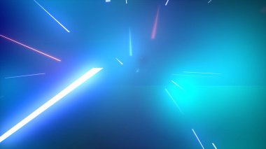 Parlak çoklu renk neon parçacıkları parlayan sicim akışı, web tasarımınız, başlıklarınız, başlıklarınız ve metinleriniz için renkli arkaplan resimleme arkaplanı.