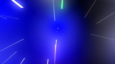 Parlak çoklu renk neon parçacıkları parlayan sicim akışı, web tasarımınız, başlıklarınız, başlıklarınız ve metinleriniz için renkli arkaplan resimleme arkaplanı.