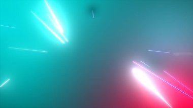 Parlak çoklu renk neon parçacıkları parlayan sicim akışı, web tasarımınız, başlıklarınız, başlıklarınız ve metinleriniz için renkli arkaplan resimleme arkaplanı.