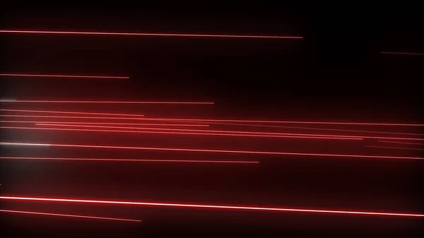 Parlayan neon çizgileri olan koyu soyut bir arkaplan. Sihirli ışıklar, uzay hareketi konsepti 
