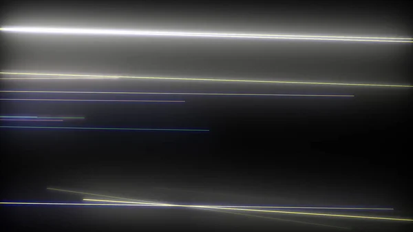 Темный Абстрактный Фон Светящимися Неоновыми Линиями Волшебные Огни — стоковое фото