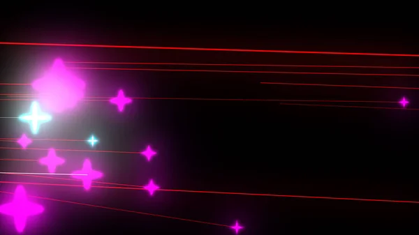 Glowing Particle Stars Multi Color Rays String Backdrop — 스톡 사진