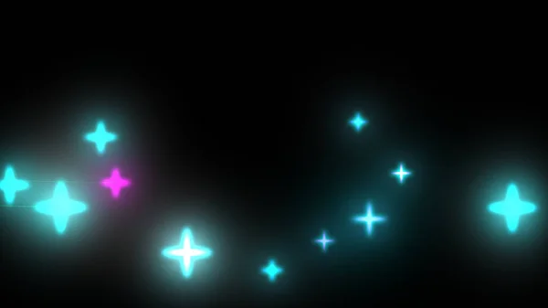 Glödande Partiklar Stjärnor Multi Färg Strålar Strängar Bakgrund Illustration Bakgrund — Stockfoto