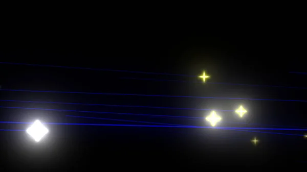 粒子を成長させる星マルチカラーレイズ文字列背景イラスト — ストック写真
