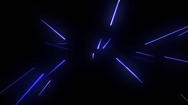 Brilhando Multi Cor Neon Brilhando Partículas Fluxo Cordas Fundo Ilustração — Fotografia de Stock