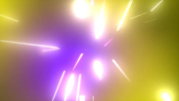 Светящийся Многоцветный Неон Сияющие Частицы Струнного Потока Цветной Фон Иллюстрации — стоковое фото