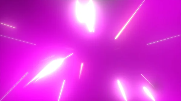 Gloeiende Multi Color Neon Shining Particles String Flow Gekleurde Achtergrond — Stockfoto