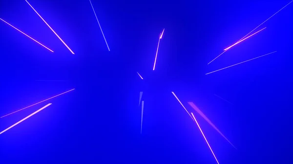 Λαμπερό Πολύχρωμο Νέον Λαμπερή Ροή Χορδών Σωματιδίων Έγχρωμο Φόντο Εικονογράφηση — Φωτογραφία Αρχείου