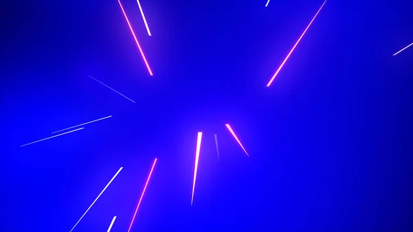 Glühende Mehrfarbige Neon Leuchtende Partikel Stringfluss Farbige Hintergrund Illustration Hintergrund — Stockfoto