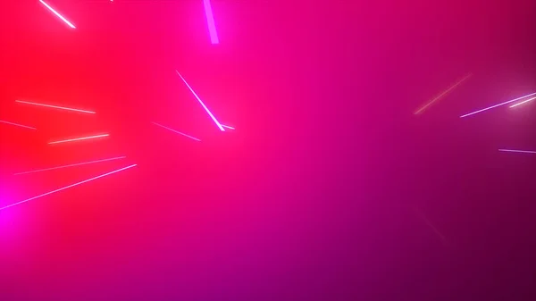 Brillante Multi Colore Neon Splendente Flusso Particelle Stringa Sfondo Colorato — Foto Stock