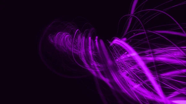 Glödande Linjer Partiklar Flöde Multi Färgsträngar Strålar Bakgrund Illustration Bakgrund — Stockfoto
