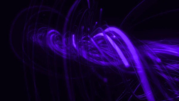 Gloeiende Lijnen Deeltjes Flow Multi Color Snaren Stralen Achtergrond Illustratie — Stockfoto