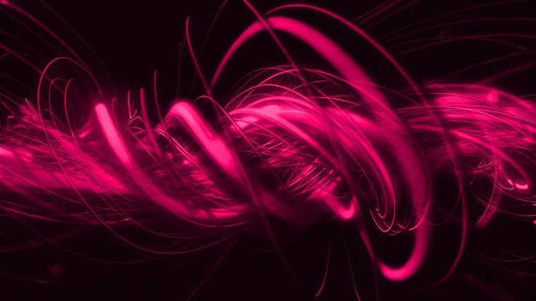 Linhas Brilhantes Partículas Fluxo Cordas Multi Cor Raios Fundo Ilustração — Fotografia de Stock