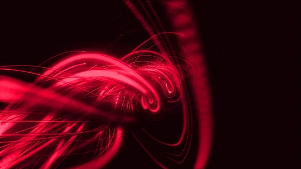 Linhas Brilhantes Partículas Fluxo Cordas Multi Cor Raios Fundo Ilustração — Fotografia de Stock