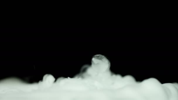 Gotowanie Dym Mini Eksplozje Piękne Wysokiej Jakości Materiał Czarnym Tle — Wideo stockowe