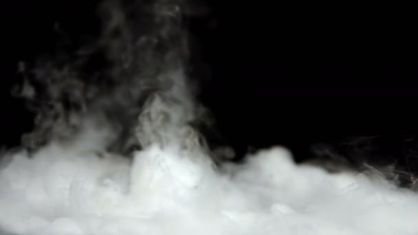 Tornado Smoke Sobre Fondo Negro Material Alta Calidad Suave Disparo — Vídeo de stock