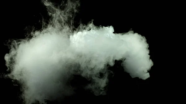 Real Dry Ice Hard Smoke Pada Foto Latar Belakang Hitam — Stok Foto