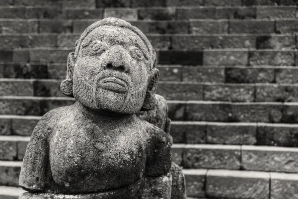 Stone sculpture of man from  temple Cetho, Jawa, Indonesia — Stock Photo, Image