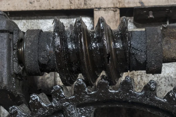 Well oiled giant screw-plate — Stock Photo, Image