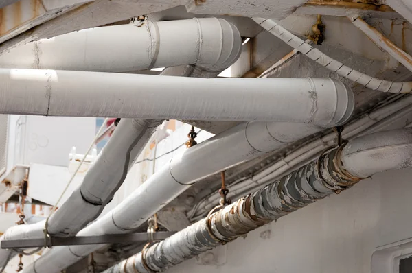 White rusty pipelines — Stock Photo, Image