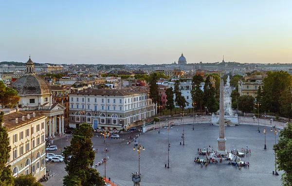 Náměstí Piazza del popolo — Stock fotografie