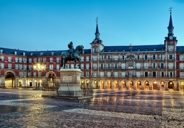 Plaza Mayor in Madrid clipart