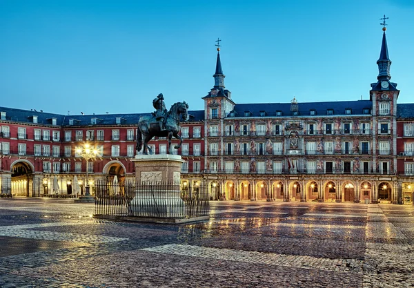 Plaza burgemeester in Madrid — Stockfoto