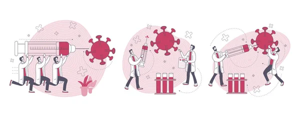 Colaboração entre cientistas — Vetor de Stock