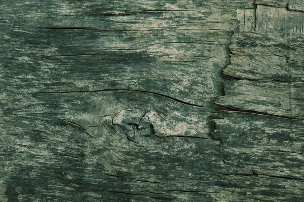 Texture Vieux Mur Bois Vert Avec Des Nœuds Des Fissures — Photo