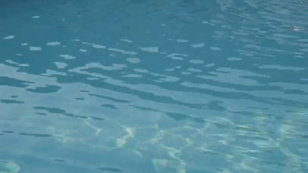 青い水のプール 水の質感の動きの背景 — ストック動画