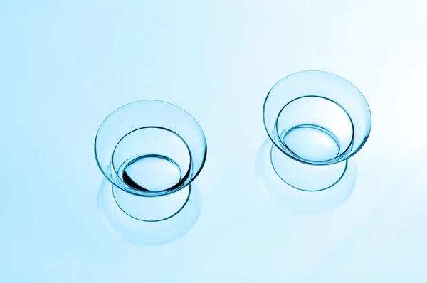 Duas lentes de contato — Fotografia de Stock