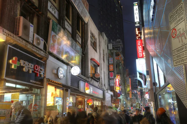 Seoul, Korea, 9 Nov: Myeong-dong var listad som den nionde mest ex — Stockfoto