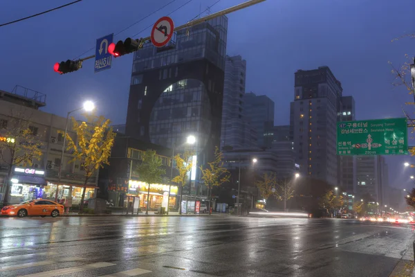 Σεούλ, Νότια Κορέα - 13 Νοε 2015: Gangnam κύρια λεωφόρο της bu — Φωτογραφία Αρχείου