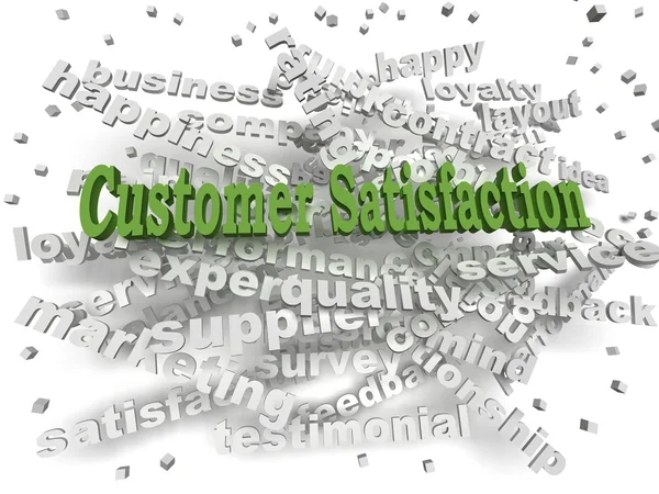 3d image Customer Satisfaction word cloud concept — Stock Photo, Image