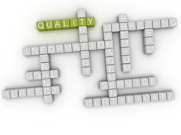 3d image Quality word cloud concept — Stock Photo, Image