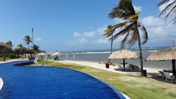Colon Panama Feb Playa Escondida Luxury Resort Krásných Karibských Budovách — Stock video